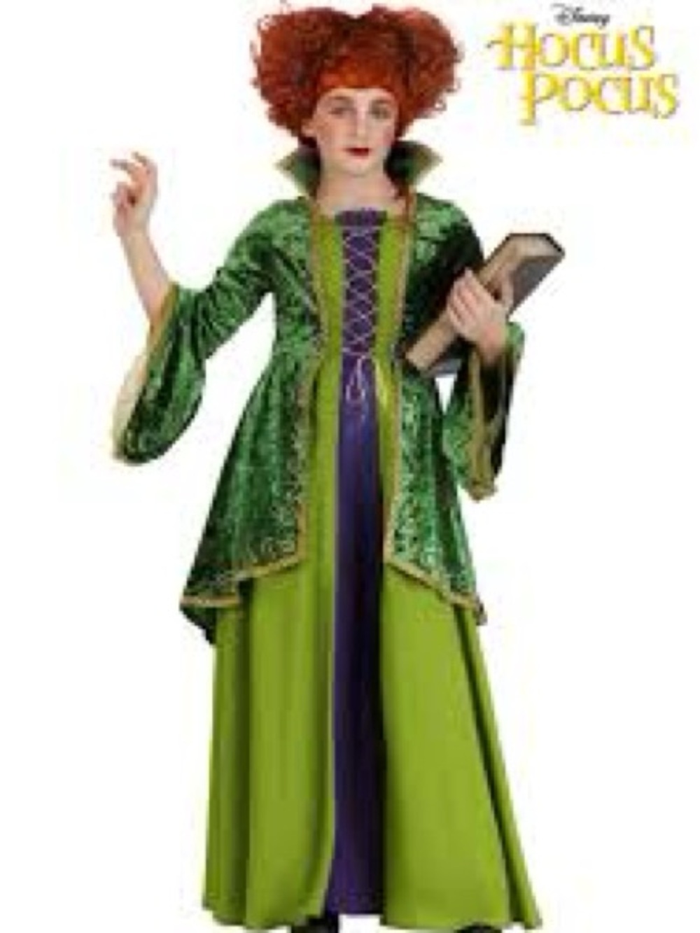 EUC Girls Disney Hocus Pocus Winifred Sanderson Halloween Costume Size M Medium